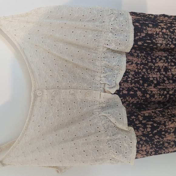 Hem & Thread dress with crochet top and knife pleat bottom - Picture 2 of 5